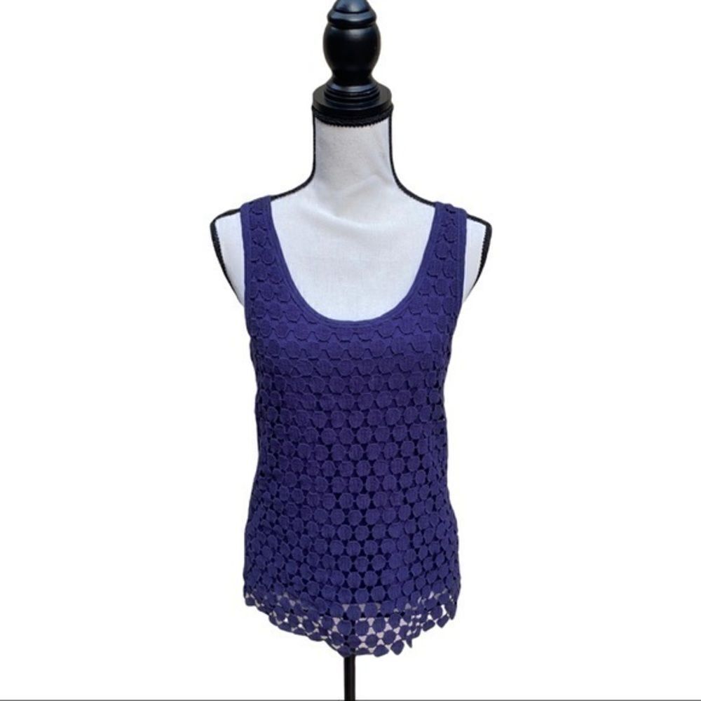 J. Crew sleeveless top with crochet front size S
